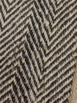 Herringbone Hall Runner - Black/Natural -Best Home jute rug herringbone black detail 3