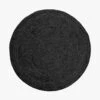 Jute Round Rug - Black -Best Home jute rug round black