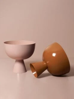 Dusty Rose Vera Planter Large -Best Home lightly vera large vessels dusty rose nutmeg 1