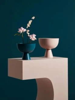 Dusty Rose Vera Planter Large -Best Home lightly vera vessels teal dusty rose 1