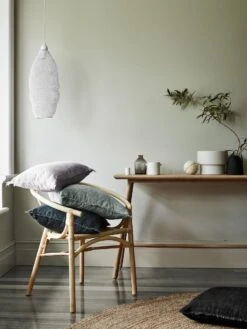 Vintage Linen Fringe Cushion - Limestone -Best Home linen fringe cushions lilac limestone black 2