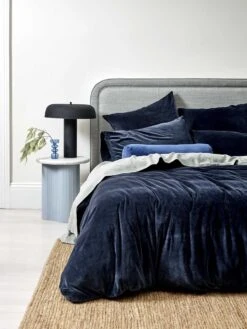 Luxury Velvet Quilt Cover - Slate