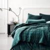 Luxury Velvet Coverlet - Indian Teal -Best Home luxury velvet bedcover indian teal 2