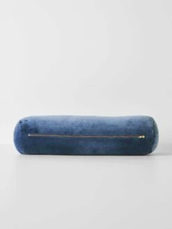 Luxury Velvet Bolster - Bijou Blue -Best Home luxury velvet bolster cushion bijou blue 2 1