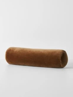 Luxury Velvet Bolster - Tobacco