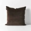 Luxury Velvet Cushion - Chocolate -Best Home luxury velvet cushion chocolate 1