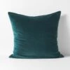 Luxury Velvet European Pillowcase - Indian Teal 1 Luxury Velvet European Pillowcase - Indian Teal -Best Home luxury velvet european pillowcase indian teal