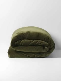 Luxury Velvet Quilt Cover - Caper -Best Home luxury velvet quilt cover caper 2