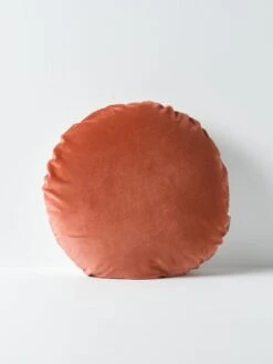 Luxury Velvet 55cm Round Cushion - Brandy