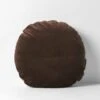 Luxury Velvet 55cm Round Cushion - Chocolate