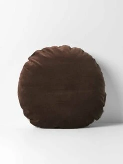 Luxury Velvet 55cm Round Cushion - Chocolate
