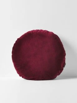 Luxury Velvet 55cm Round Cushion - Merlot