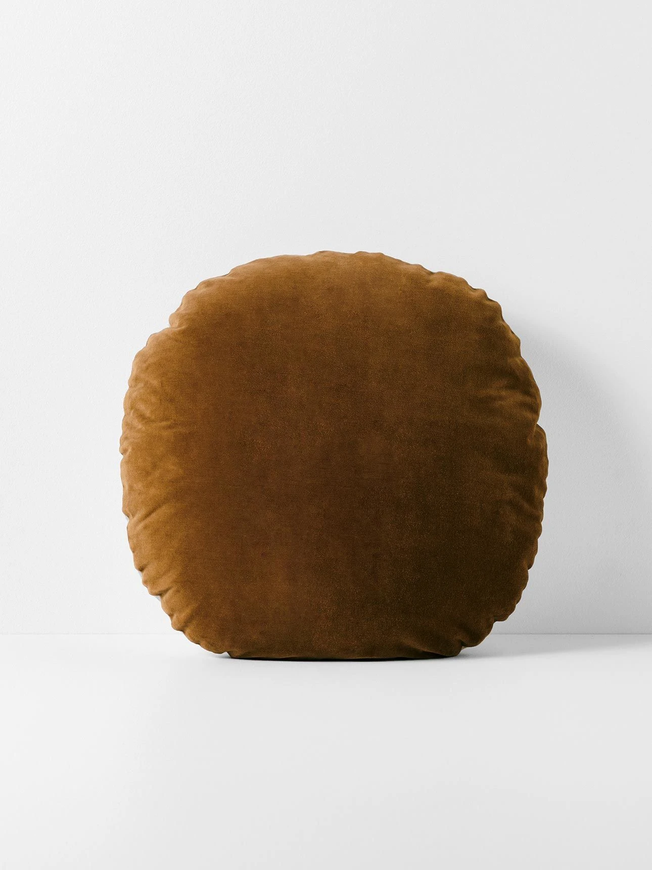 Luxury Velvet 55cm Round Cushion - Tobacco 3 Luxury Velvet 55cm Round Cushion - Tobacco