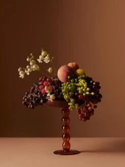 Volute Platter - Amber -Best Home maison balzac amber platter lifestyle 1