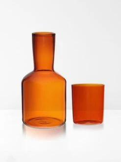 Carafe & Glass - Amber -Best Home maison balzac carafe amber