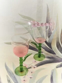 Palmier Wine Glass Set In Green By Catherine Martin -Best Home maison balzac catherine martin 3 3