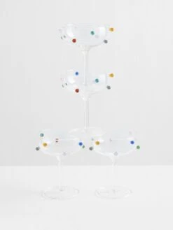 Pomponette Coupe Set - Clear 11 Pomponette Coupe Set - Clear -Best Home maison balzac champagne coupes clear 3