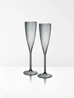 Champagne Flutes Set Of 2 - Smoke