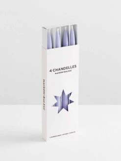 Chandelles 4Pk Tapered Candles - Bleuet