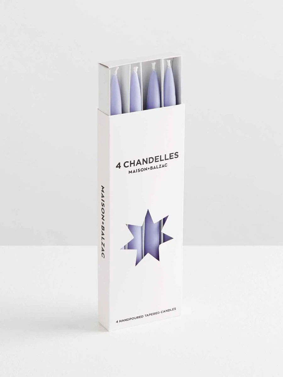 Chandelles 4Pk Tapered Candles - Bleuet 3 Chandelles 4Pk Tapered Candles - Bleuet
