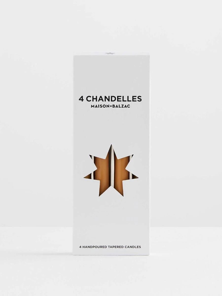 Chandelles 4Pk Tapered Candles - Caramel 4 Chandelles 4Pk Tapered Candles - Caramel - Image 2