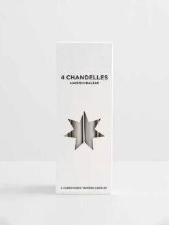 Chandelles 4Pk Tapered Candles - Smoke -Best Home maison balzac chandelles tapered candles smoke 2