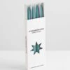 Chandelles 4Pk Tapered Candles - Teal -Best Home maison balzac chandelles tapered candles teal 1