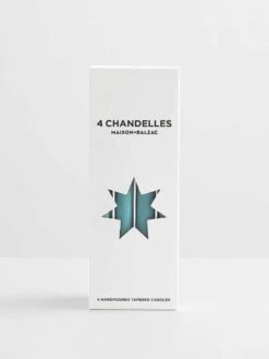 Chandelles 4Pk Tapered Candles - Teal -Best Home maison balzac chandelles tapered candles teal 2