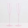 Champagne Flutes Set Of 2 - Pink 1 Champagne Flutes Set Of 2 - Pink -Best Home maison balzac flutes pink new 2