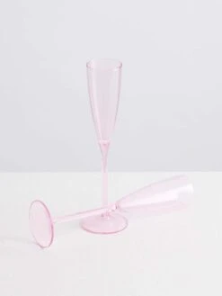 Champagne Flutes Set Of 2 - Pink -Best Home maison balzac flutes pink new 3