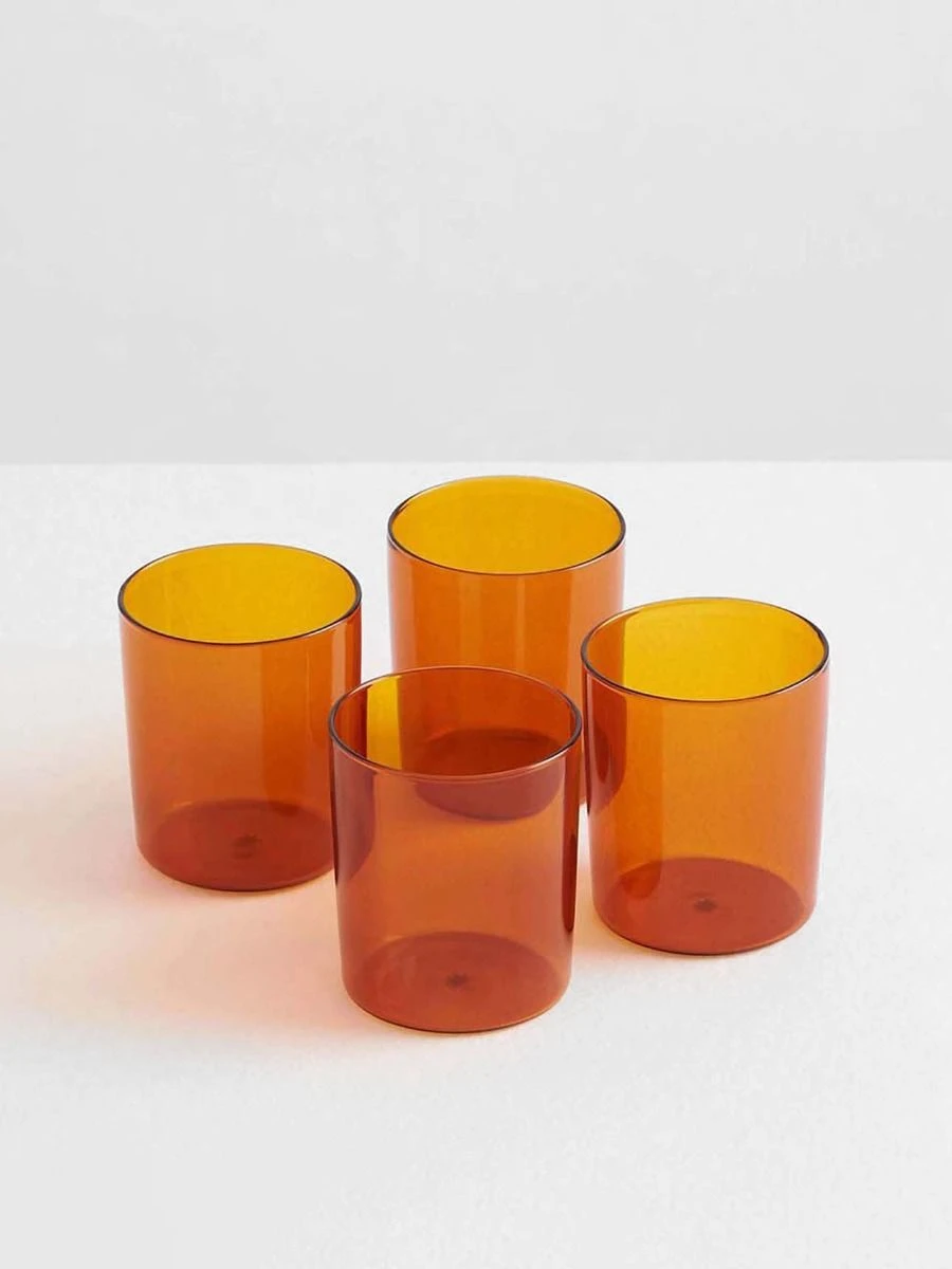 Glasses Set Of 4 - Amber 4 Glasses Set Of 4 - Amber - Image 2