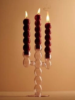 Grand Volute Candle Holder - Pink -Best Home maison balzac grande volute candleholder pink 5