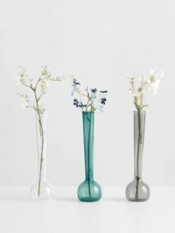 Margot Vase Trio - Smoke/Teal/Clear