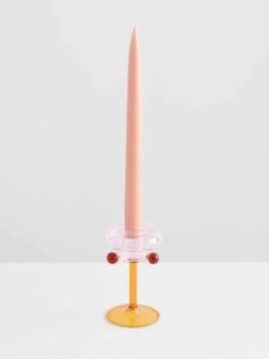 Petit Pompom Candleholder - Pink