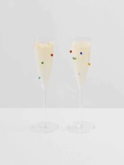 Pomponette Flute Set - Clear -Best Home maison balzac pomponette flutes 2