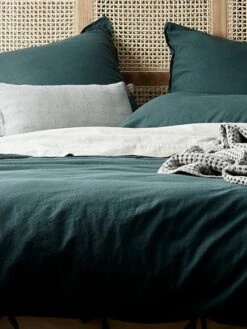 Maison Vintage Quilt Cover - Indian Teal 12 Maison Vintage Quilt Cover - Indian Teal -Best Home maison vintage bedlinen indian teal detail