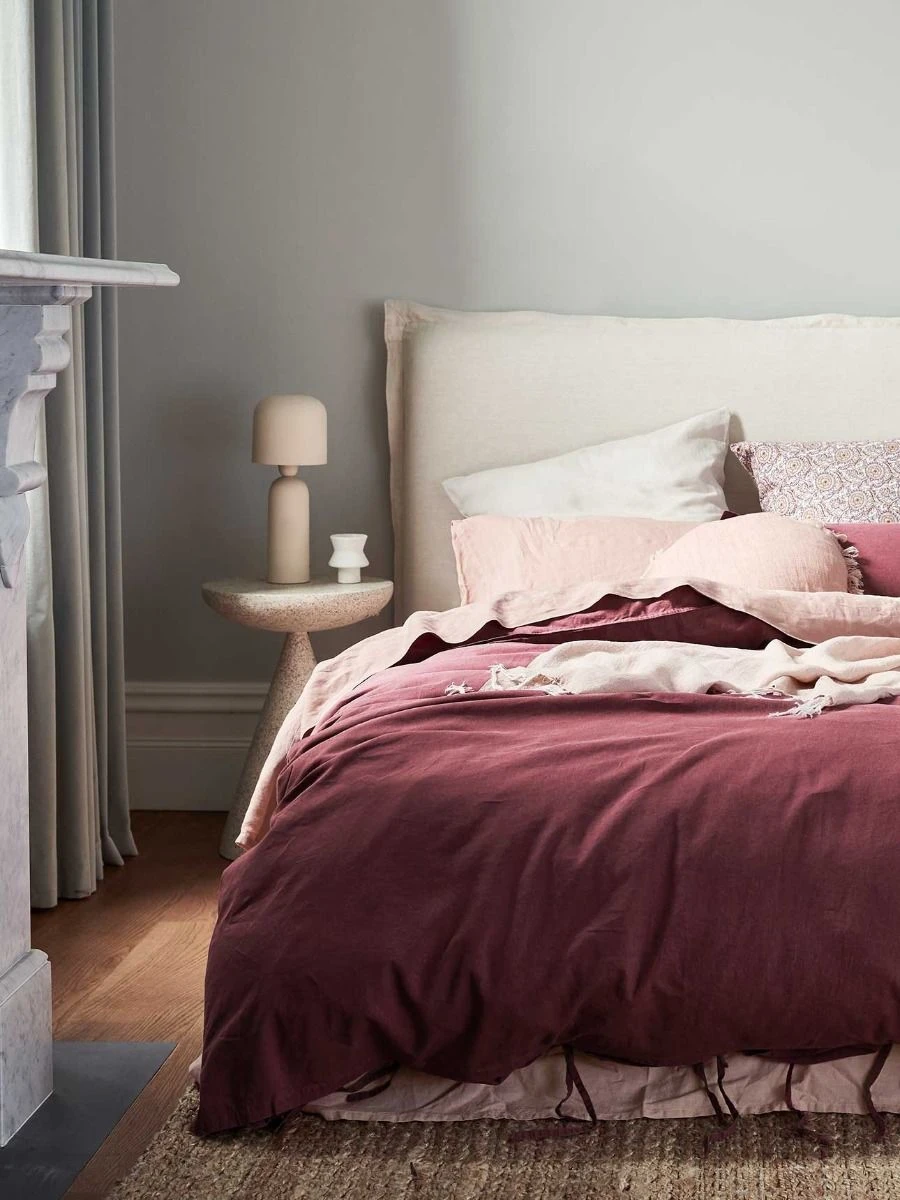 Maison Vintage Quilt Cover - Syrah 3 Maison Vintage Quilt Cover - Syrah