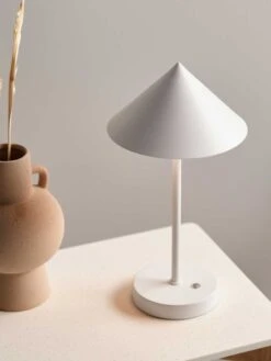 Floris Portable Desk Lamp - White -Best Home mayfield floris desk lamp white satin 8