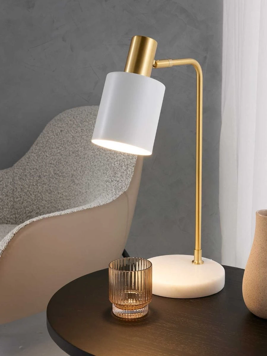 Mahala Desk Lamp - Brass Marble 5 Mahala Desk Lamp - Brass Marble - Image 3