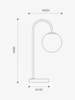 Mintu Desk Lamp - Black Marble -Best Home mayfield mintu desk lamp dimensions 1