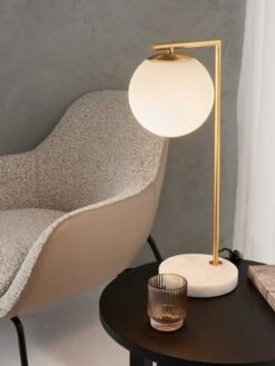 Remi Table Lamp - Brass Marble -Best Home mayfield remi desk lamp 4