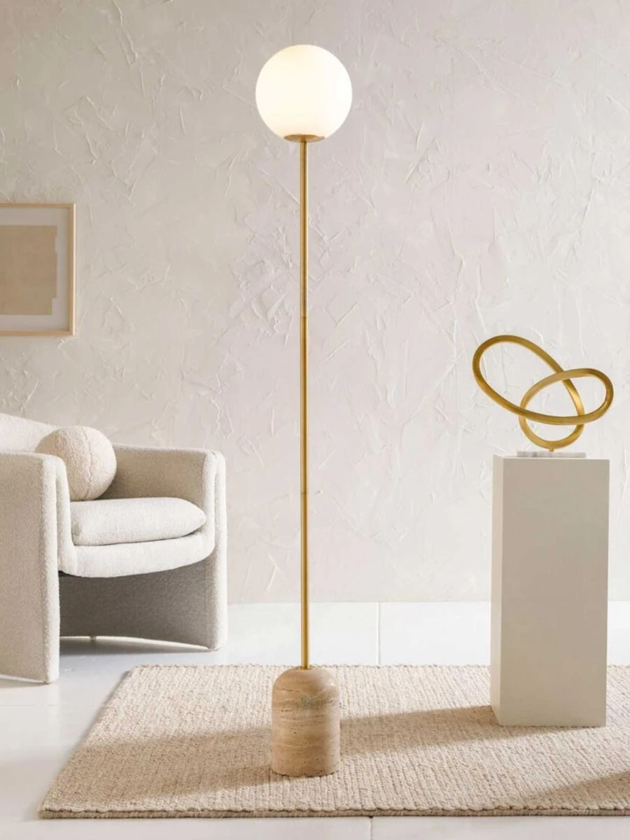 Soren Floor Lamp - Travertine 4 Soren Floor Lamp - Travertine - Image 2