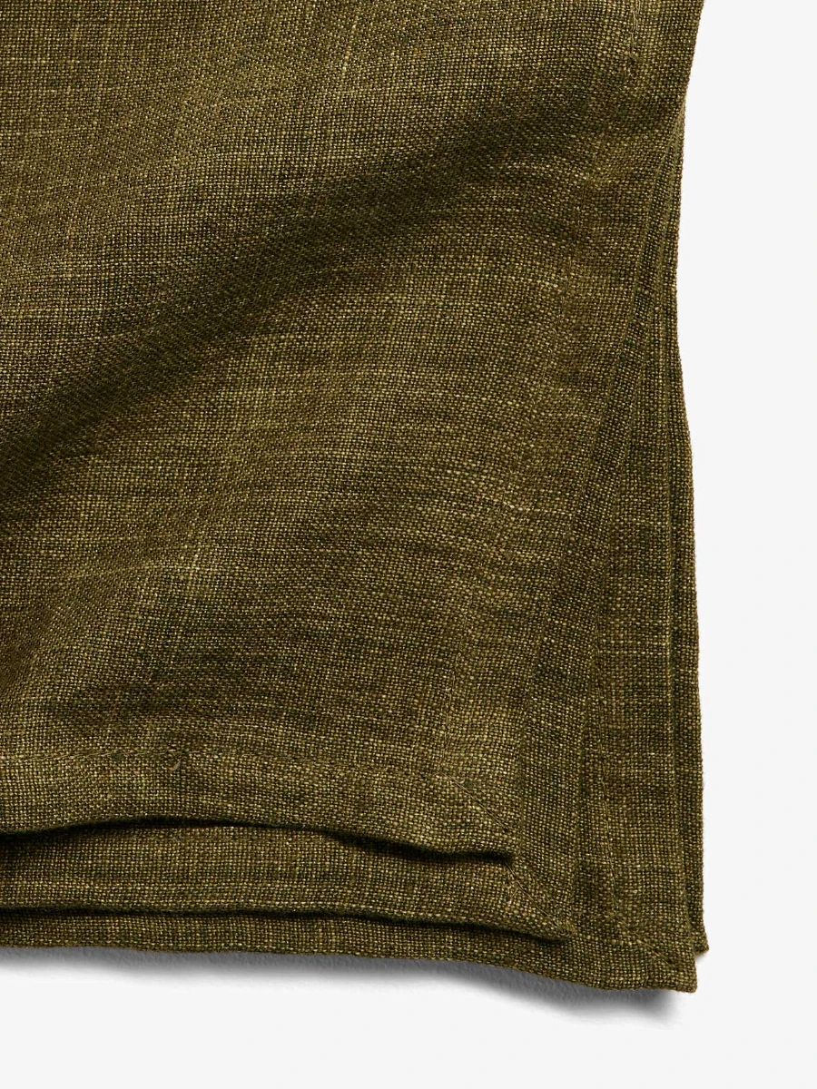 Vintage Linen Napkins Set Of 4 - Khaki 3 Vintage Linen Napkins Set Of 4 - Khaki