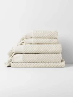 Milos Bath Towel Set - Sand