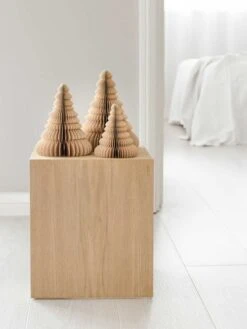 Paper Standing Christmas Tree 20cm - Flaxseed -Best Home nordic rooms christmas standing trees flaxseed 2