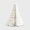 Glitter Edge Standing Christmas Tree 20cm - Antique White