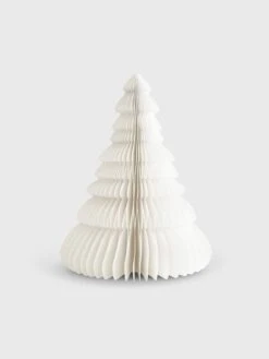 Glitter Edge Standing Christmas Tree 20cm - Antique White