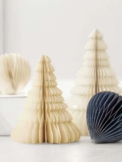 Glitter Edge Standing Christmas Tree 20cm - Antique White -Best Home nordic rooms tree standing antique white glitter 20cm 1