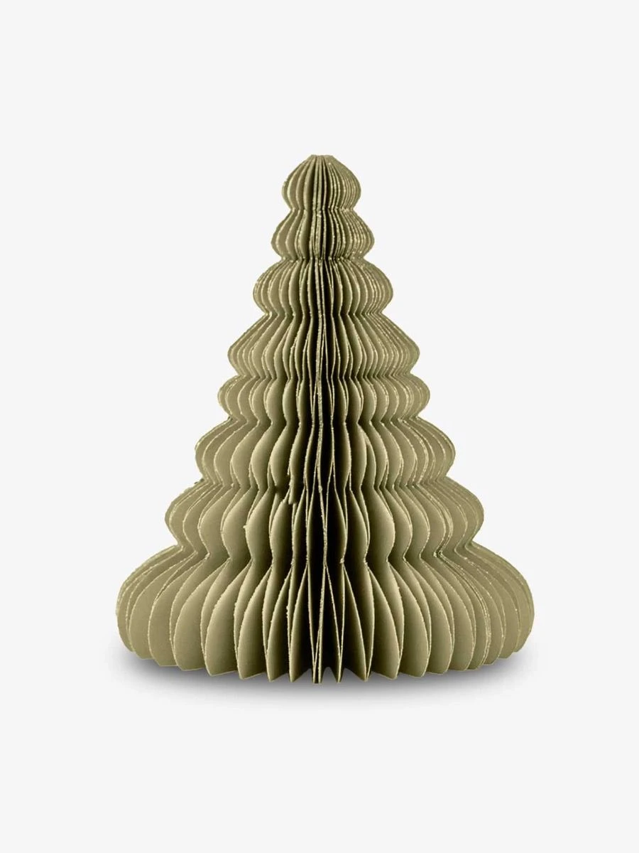 Glitter Christmas Tree 24cm Standing Ornament - Olive 3 Glitter Christmas Tree 24cm Standing Ornament - Olive