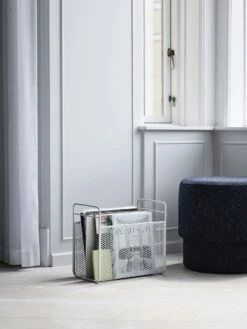 Normann Copenhagen Analog Magazine Rack In White -Best Home normann copenhagen analog magazin rack white lifestyle